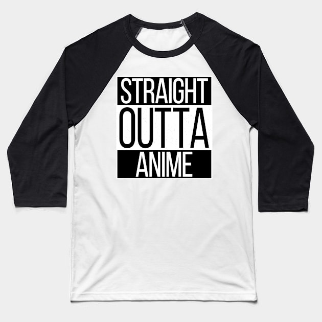 Straight Outta Anime Baseball T-Shirt by dankdesigns